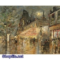 Tranh sơn dầu ngôi nhà cổ xưa